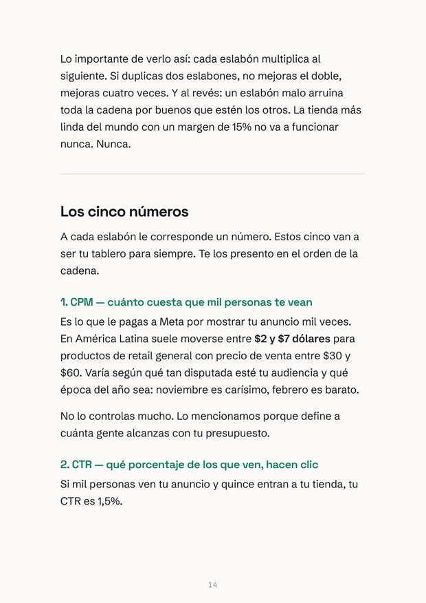 Página interior: los cinco números que mandan