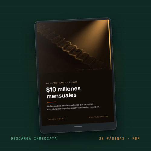 Ebook $10 millones mensuales de Mis Cifras Claras en un lector digital